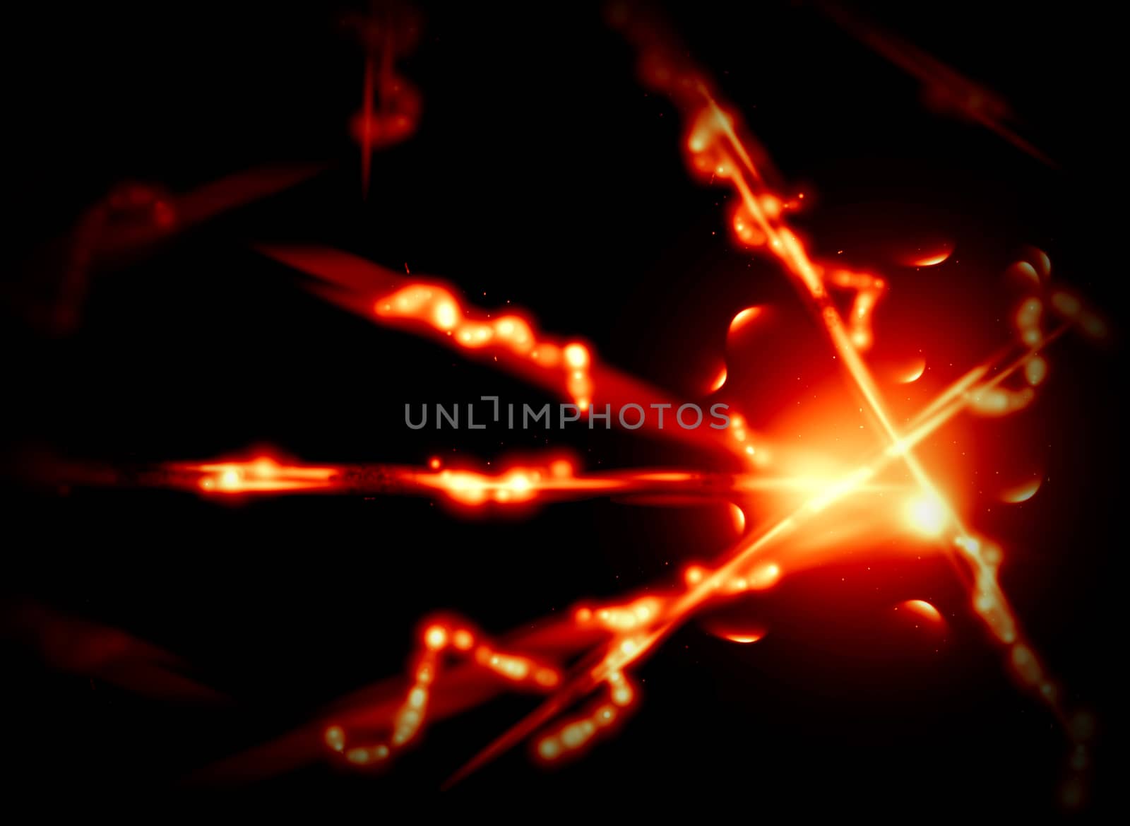 Abstract background with fire flash and bright spot