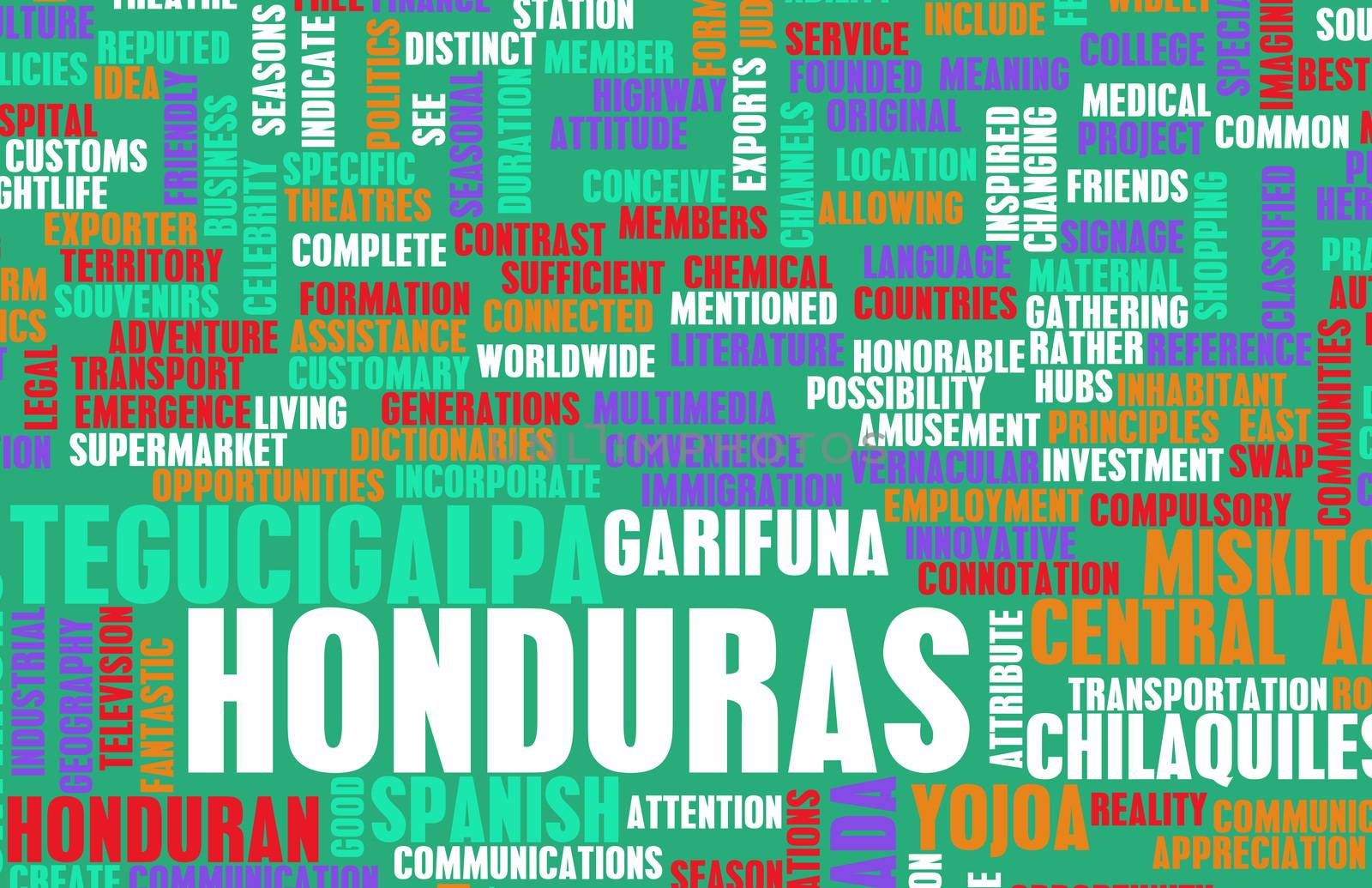 Honduras as a Country Abstract Art Concept
