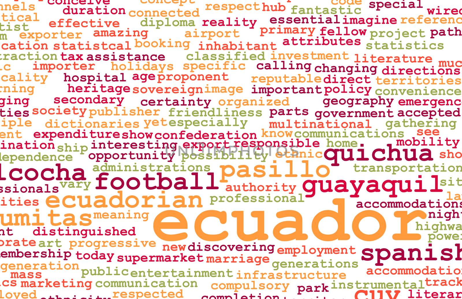 Ecuador as a Country Abstract Art Concept