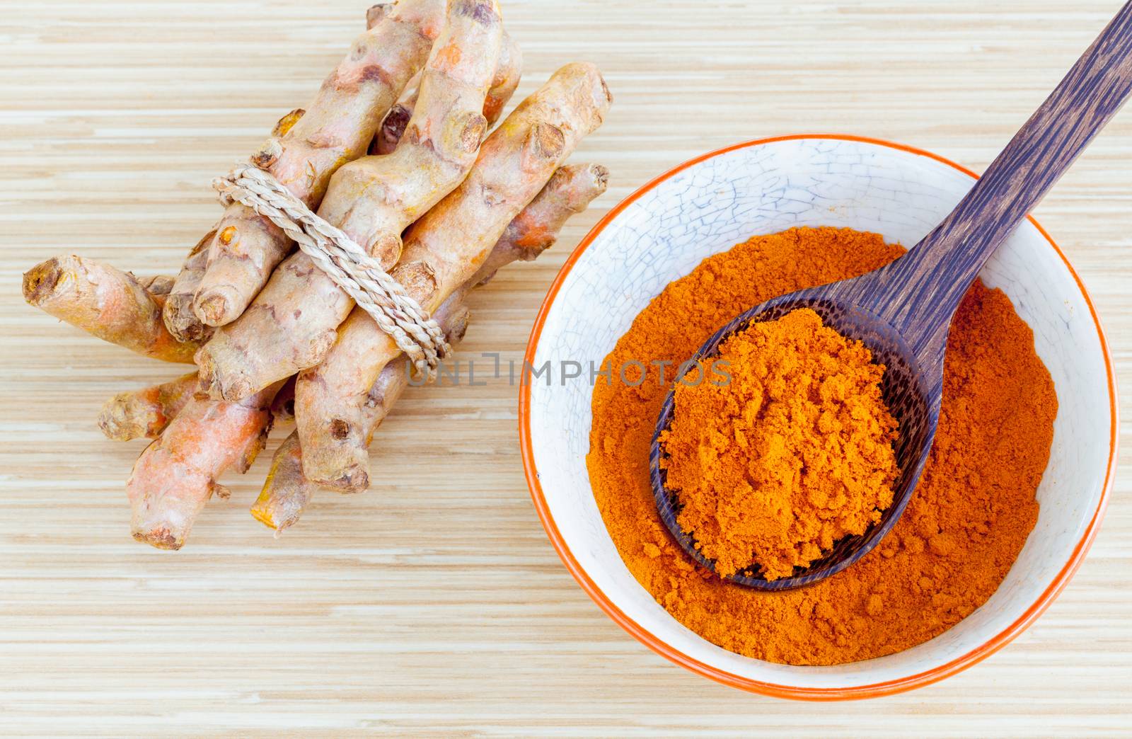 Natural Spa Ingredients . - Turmeric and honey  for skin care.