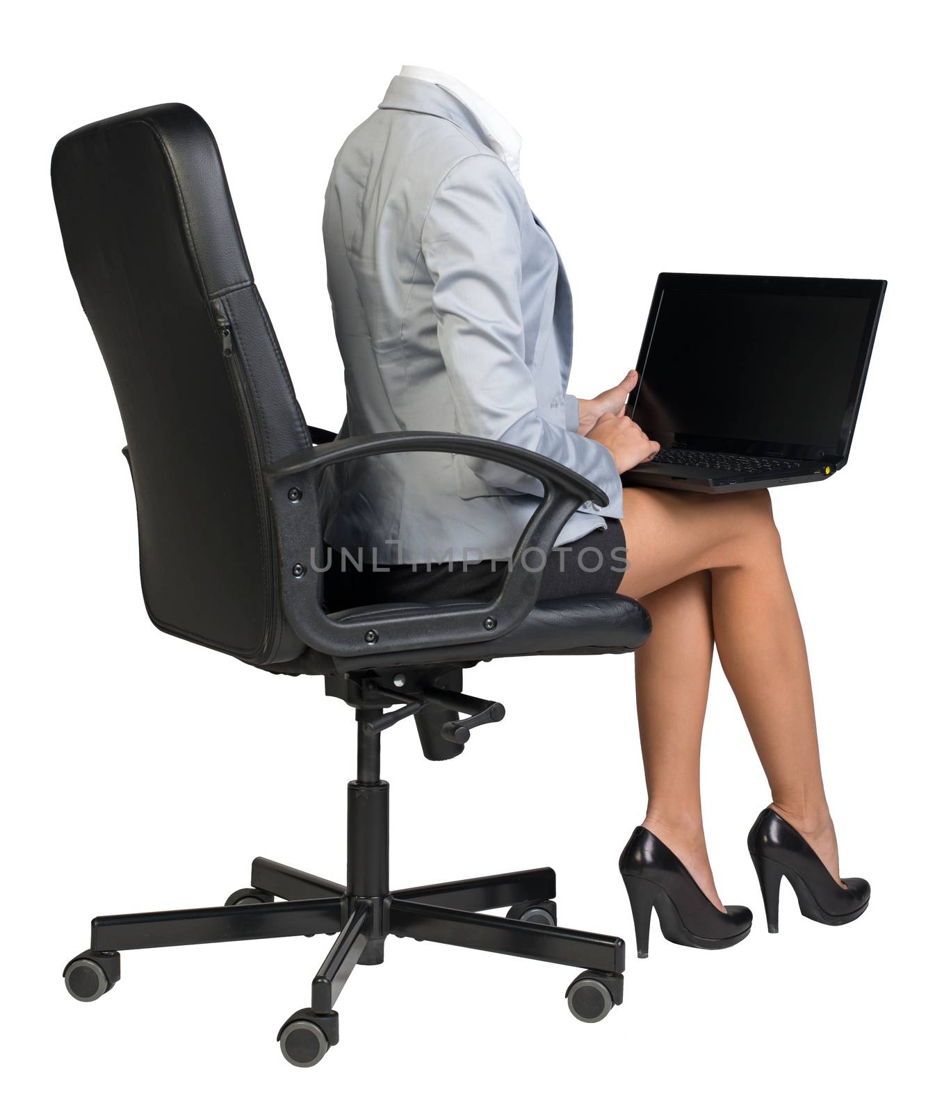 Woman body sitting in chair by cherezoff