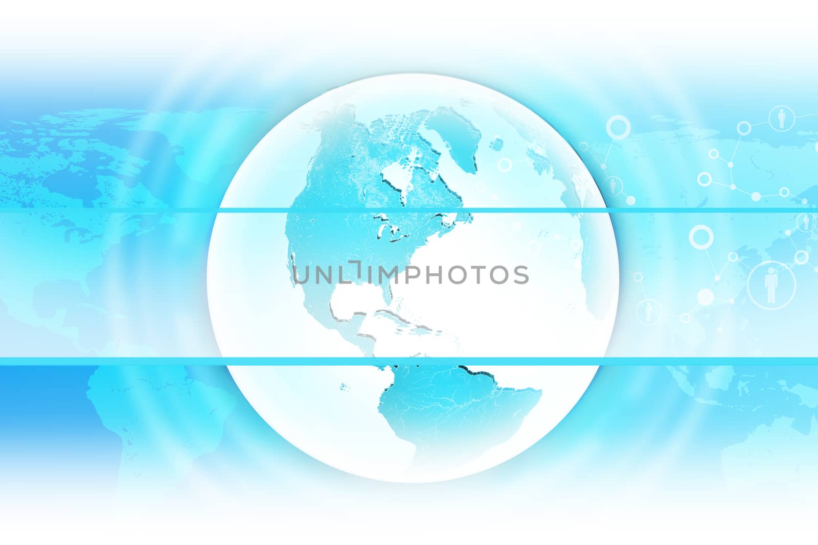 Abstract blue background with Earth by cherezoff