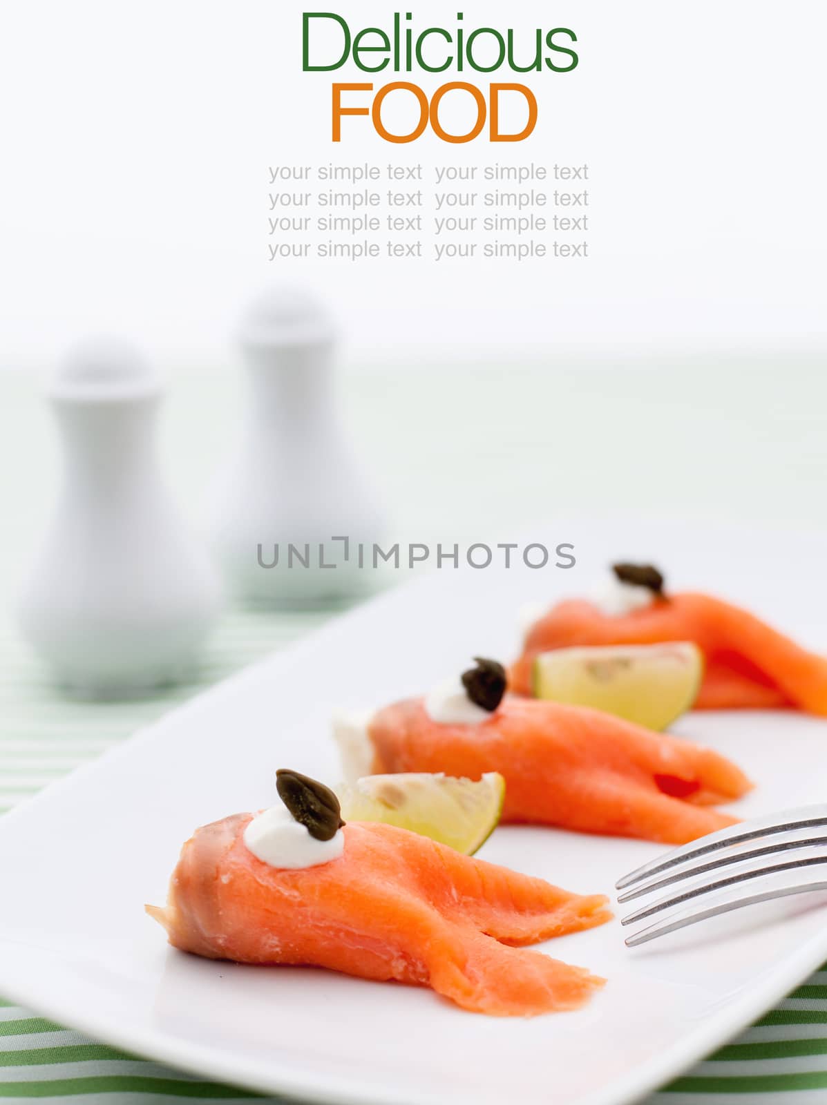 Smoked salmon roll with cream cheese. by kerdkanno