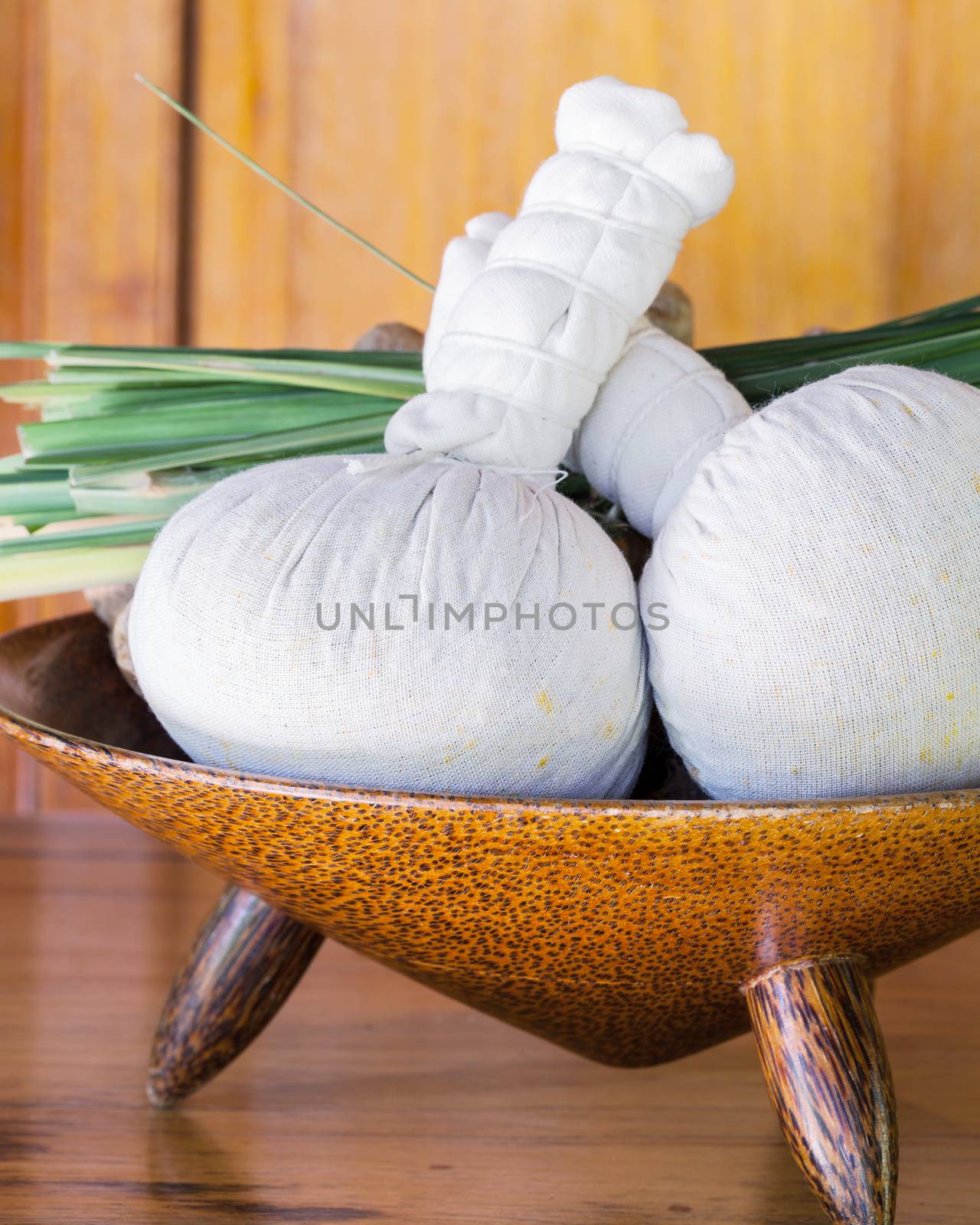 Authentic thai spa therapy ingredients.