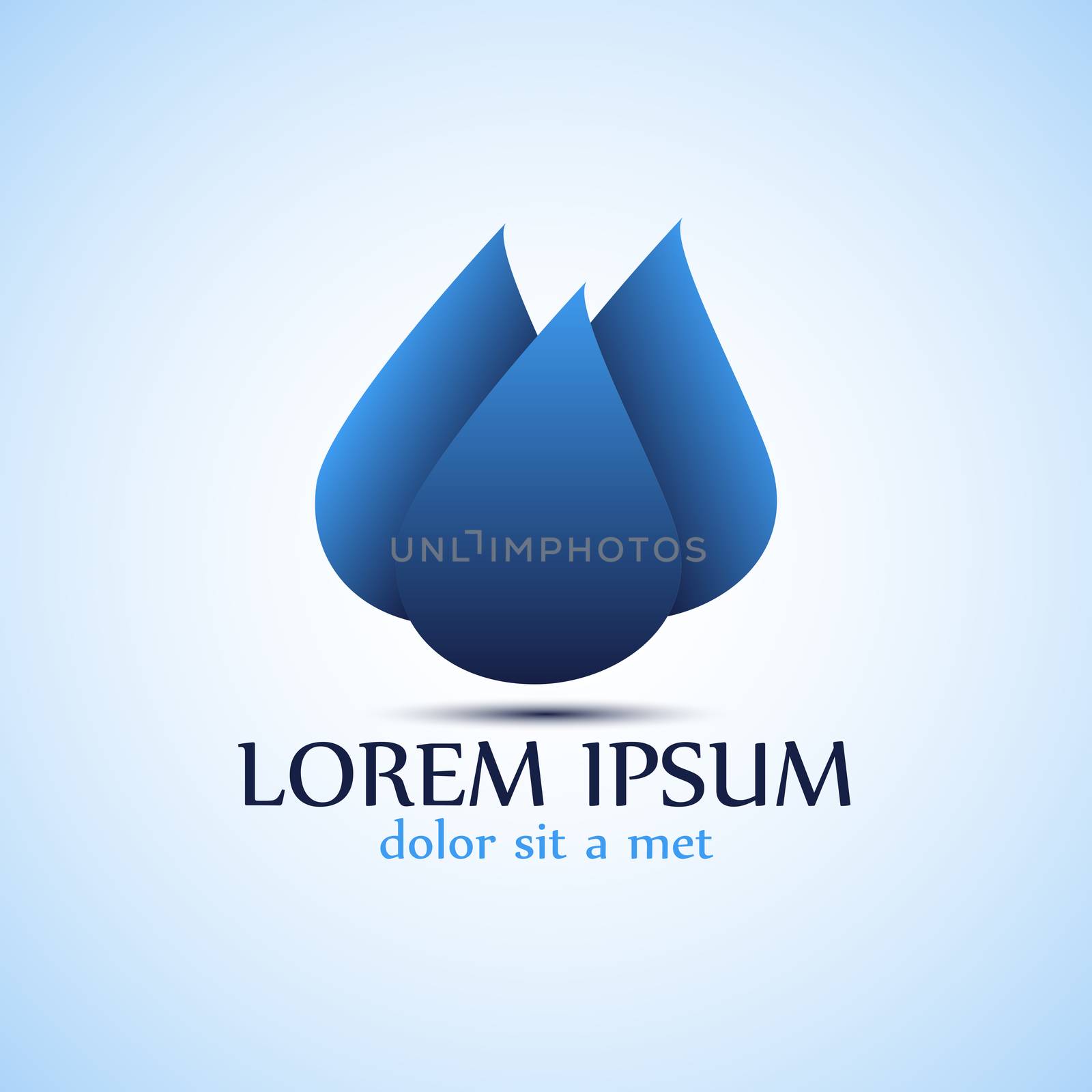 Water drop logotype business template by tommarkov