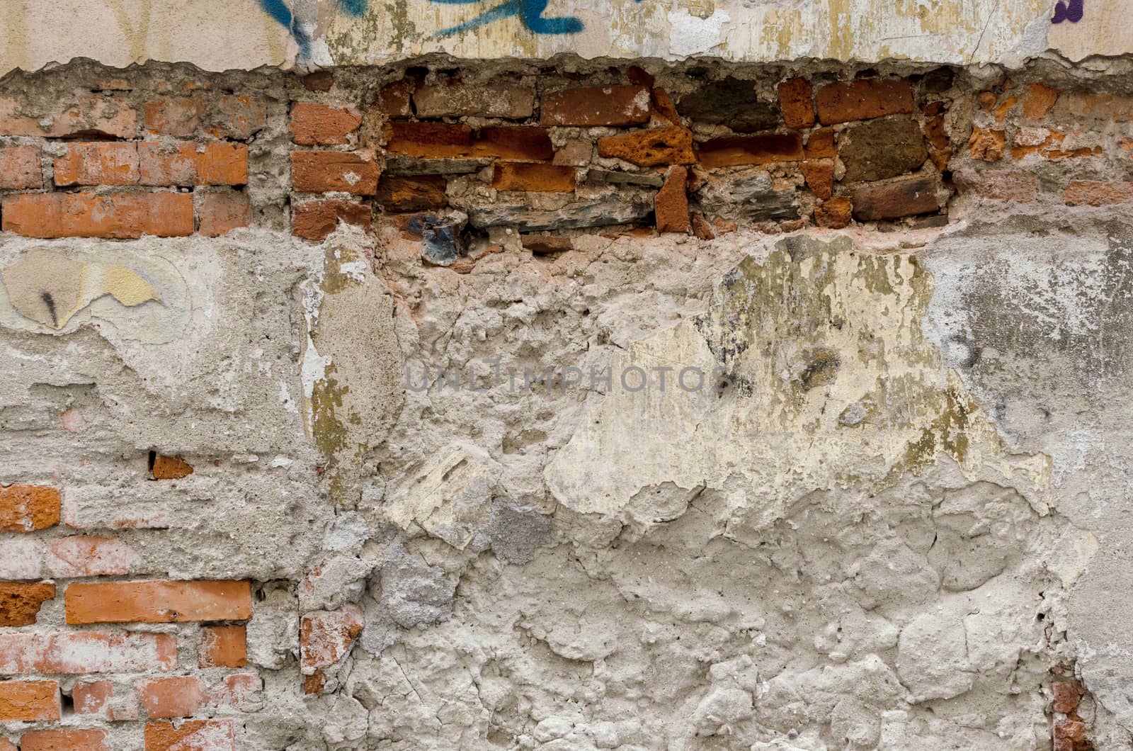 Old red brick wall background by DNKSTUDIO