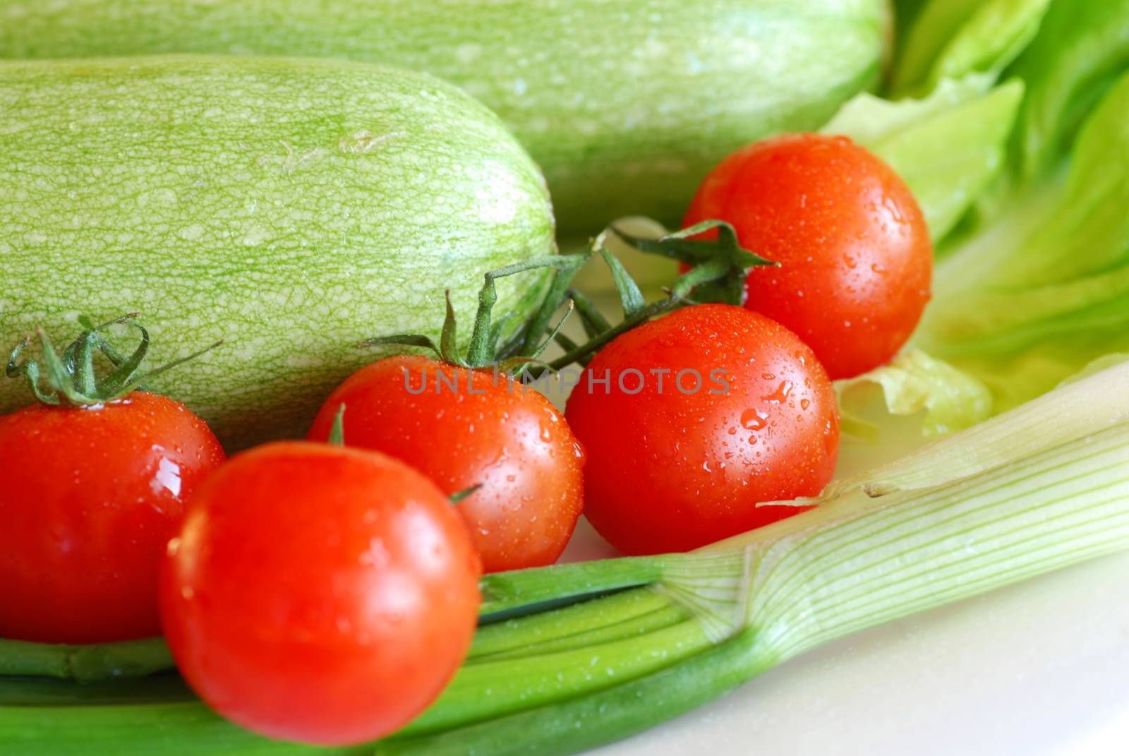 Fresh tomatoes and squash by simply