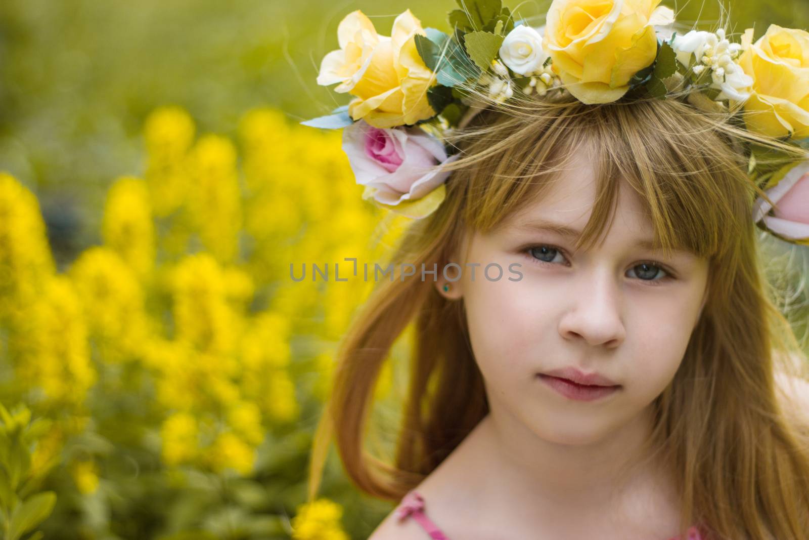 beautiful girl hugging a bouquet by victosha