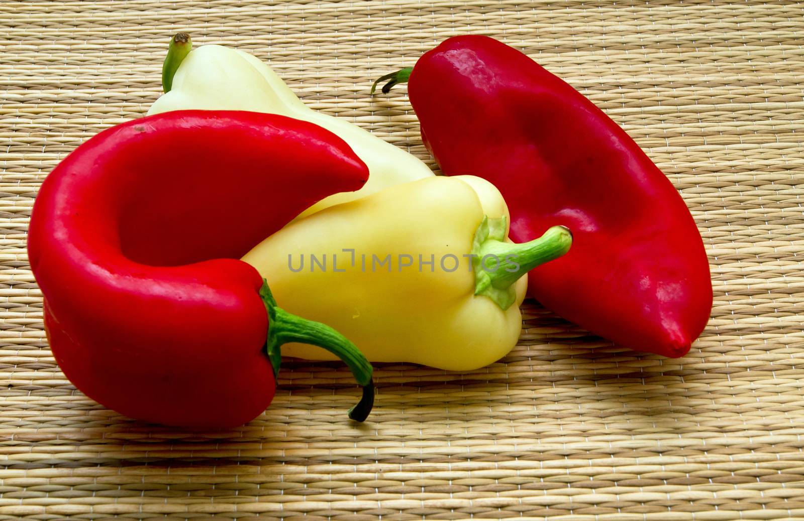 The high vitamin C content of peppers.