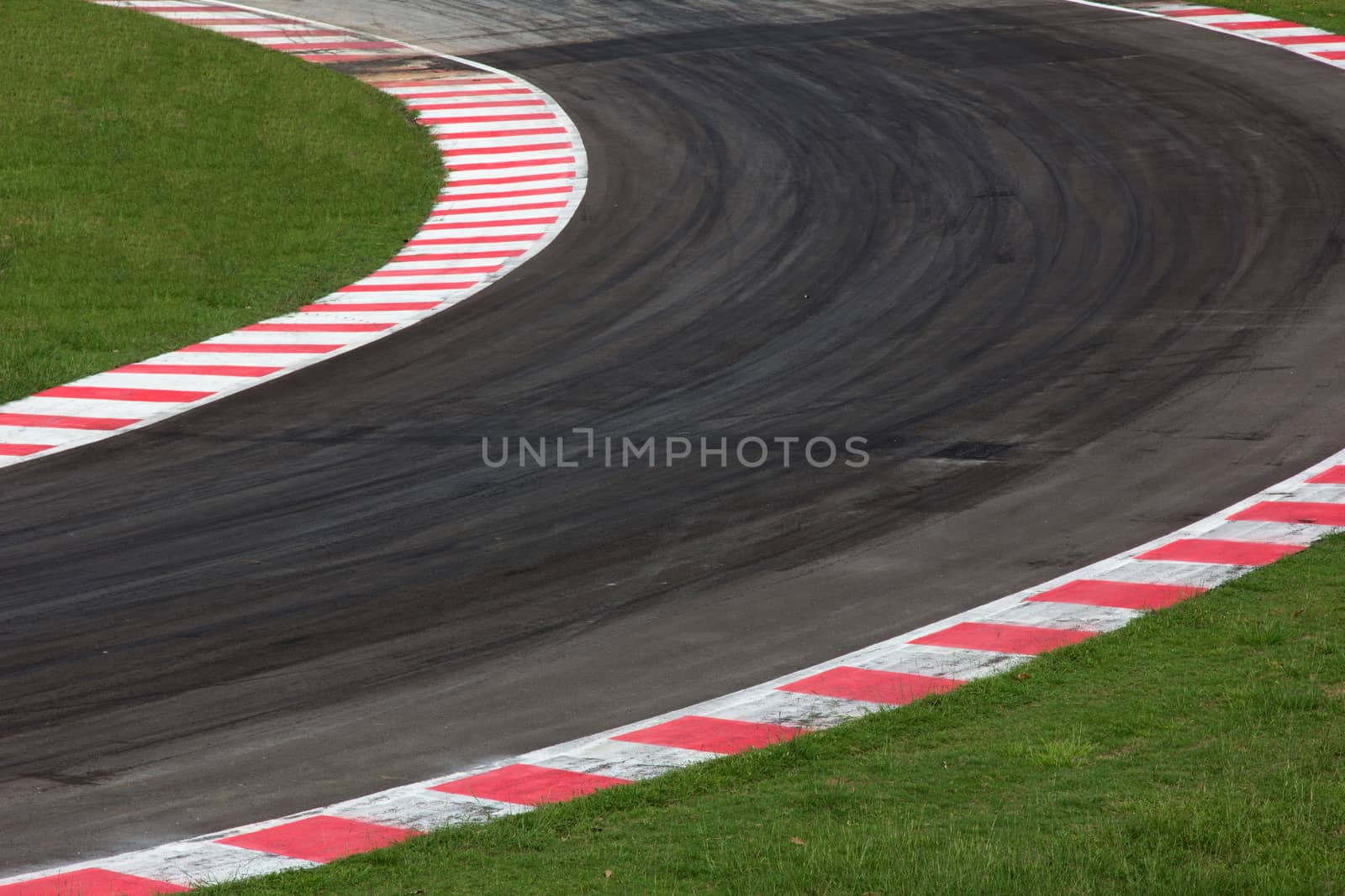 Race track curve road by liewluck