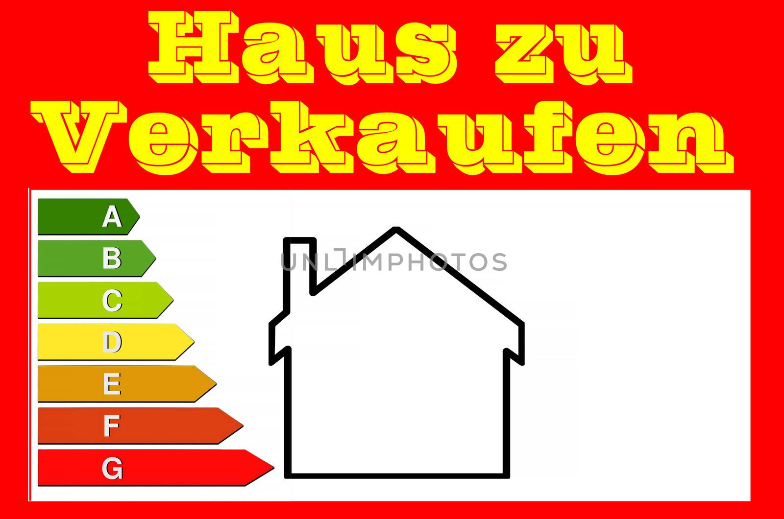 Red sign with inscription, house for sale and house icon. Panel for real estate agents.