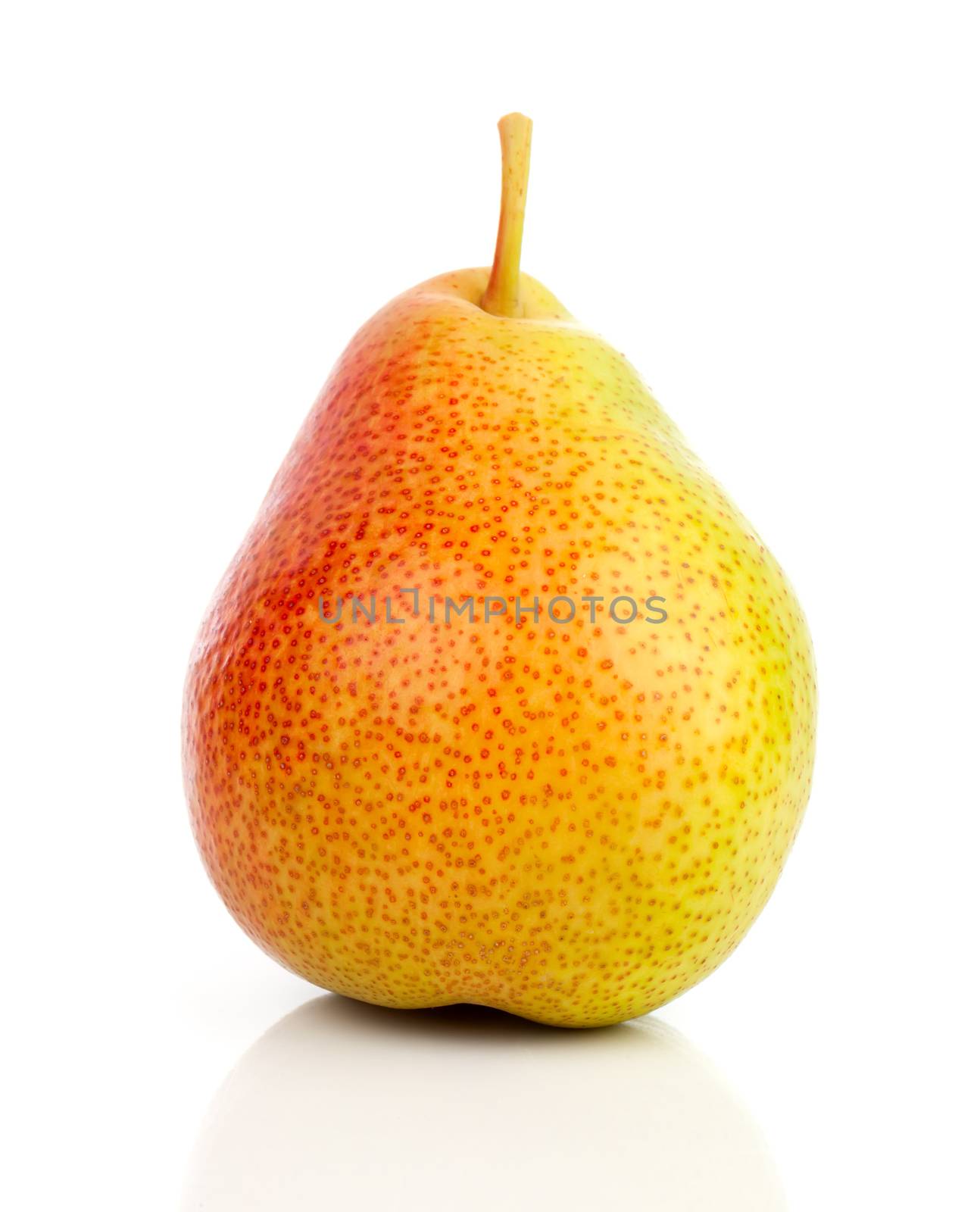 pears one on white background