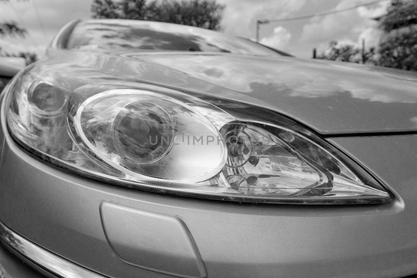 Close up photo of a car lights