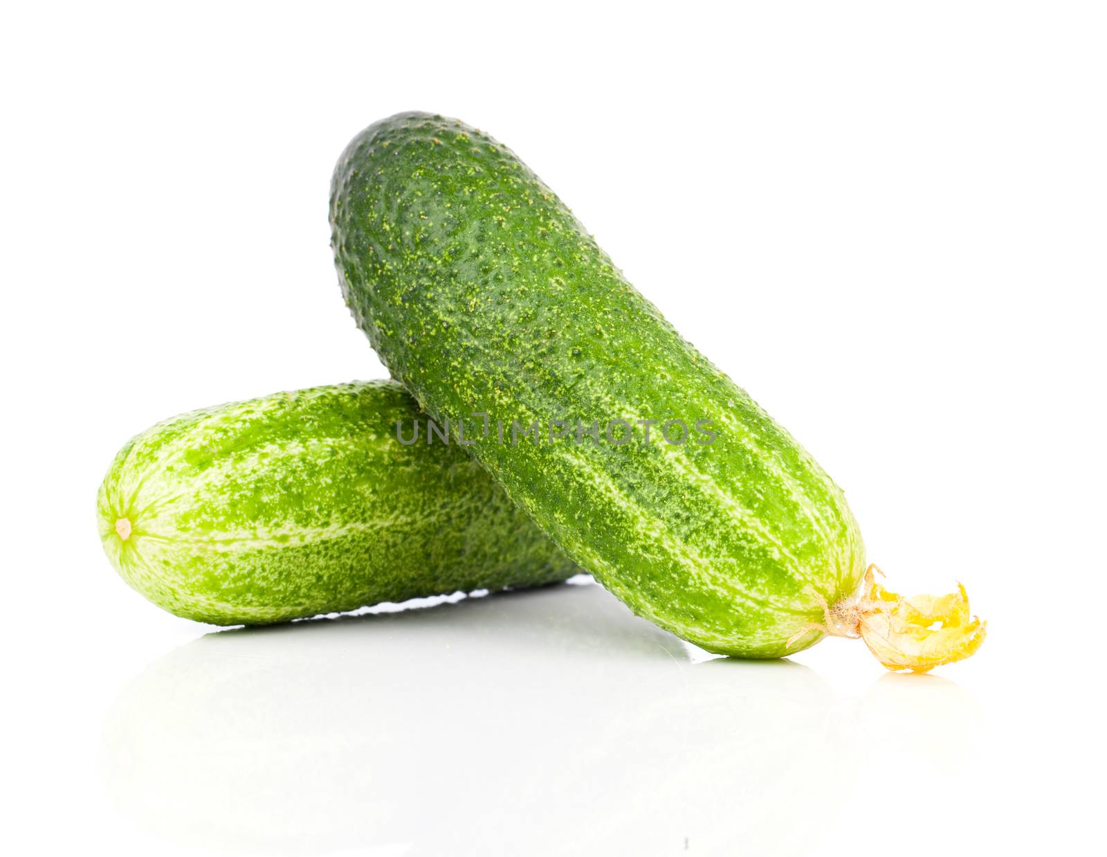 Cucumber isolated on white background by motorolka