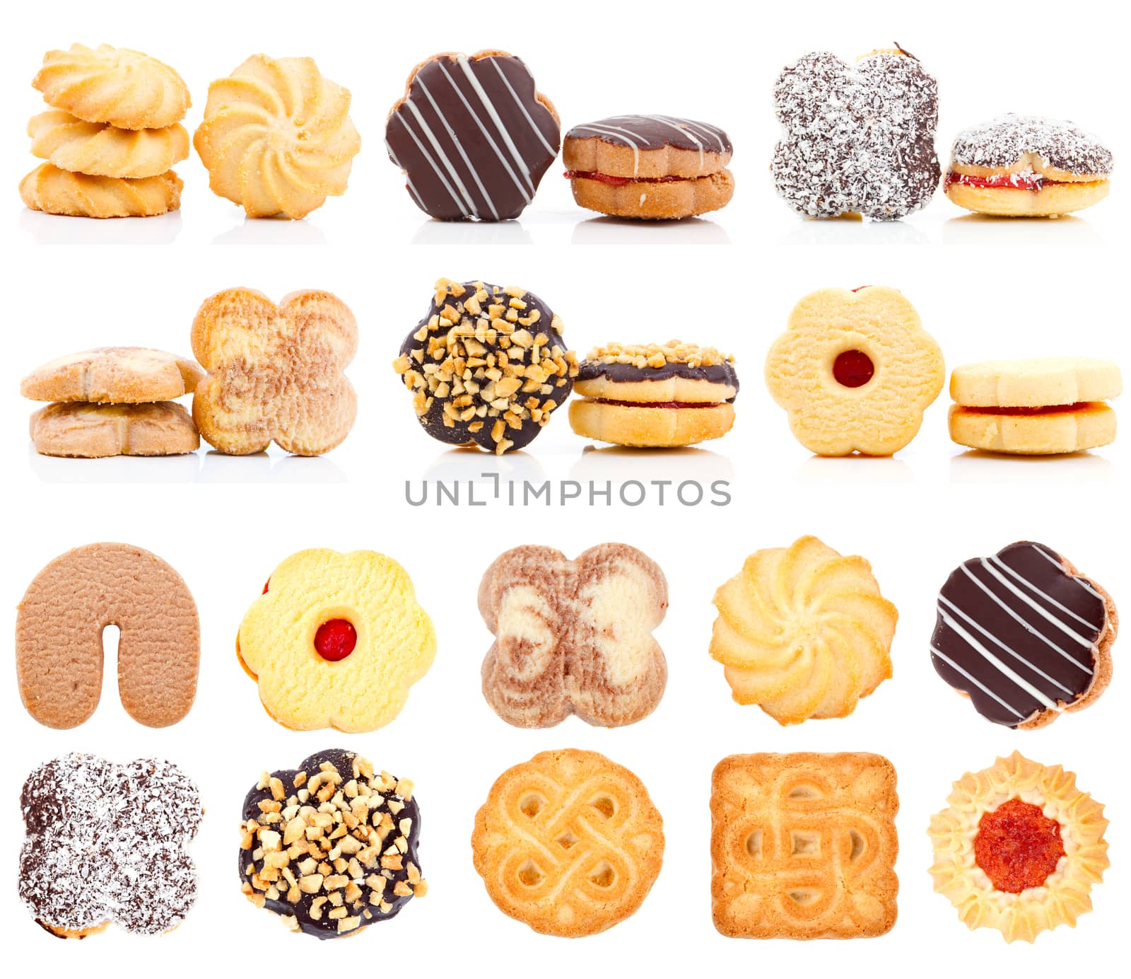 cookies Collection Set, isolated on white background by motorolka