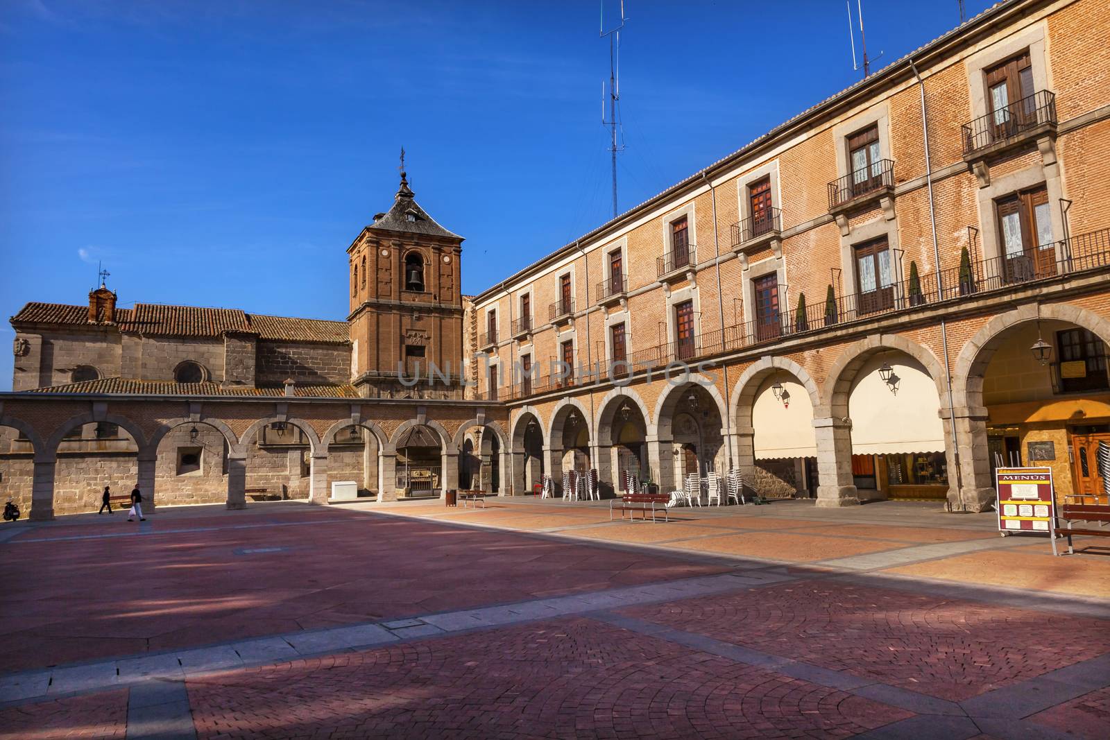 Plaza Mayor Avila Arches Cityscape Castile Spain by bill_perry