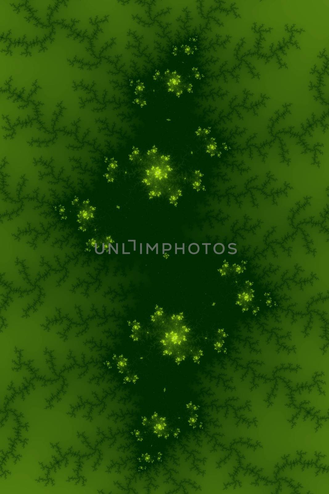 Fractal background image with green colors.
