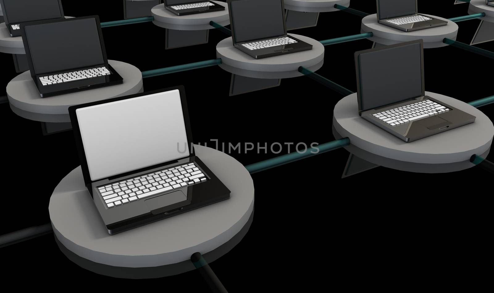 Computer Network and Cloud Computing Servers Art