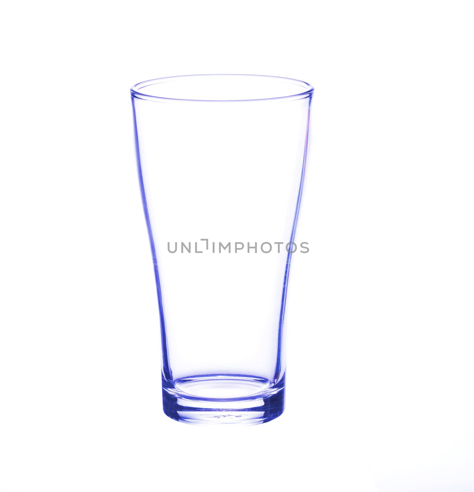 Empty beer glass isolated 