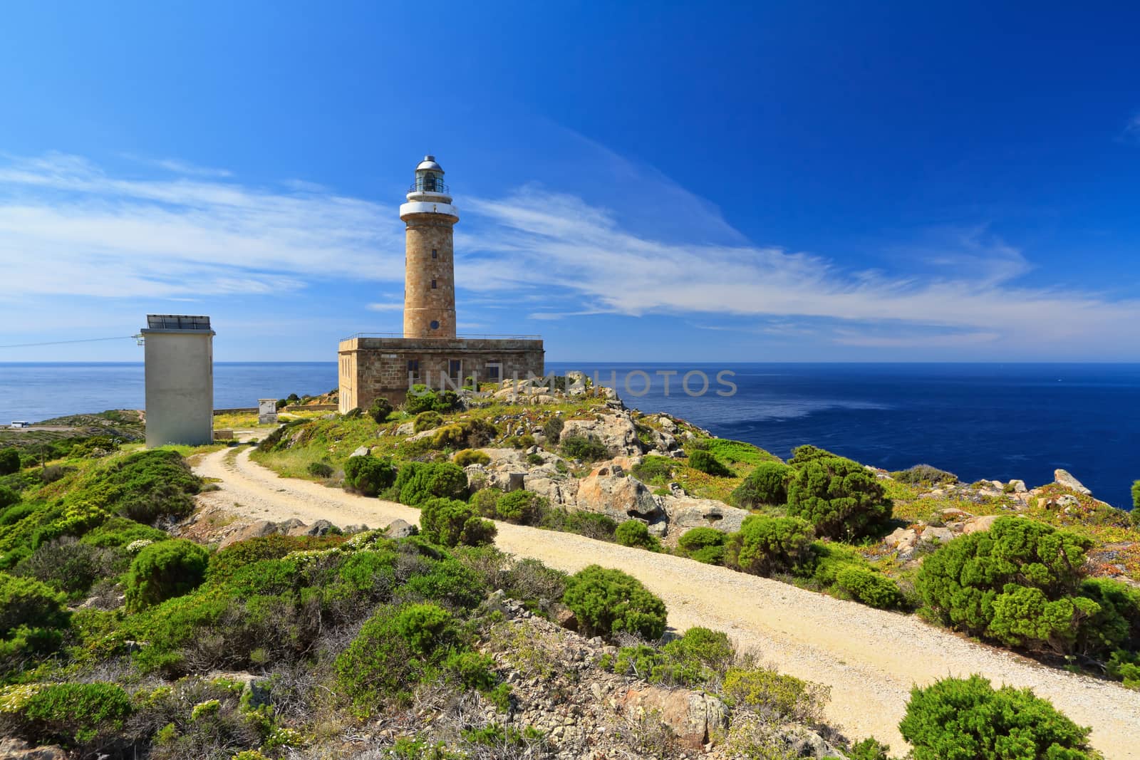 lighthouse in San pietro island, Carloforte, south west sardinia, Italy