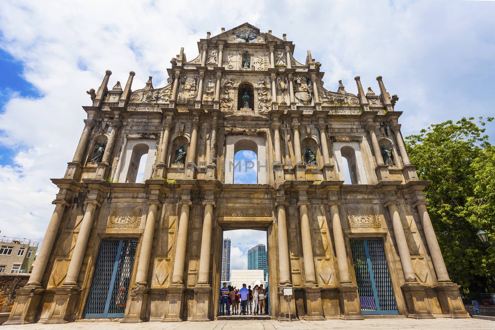 Ruins St Paul church in Macau, China by kawing921