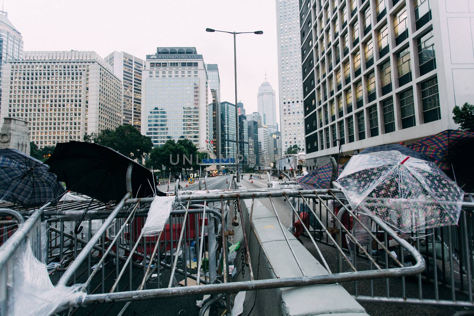 HONG KONG, OCT 14: Umbrella Revolution in Admiralty on 14 October 2014. Hong Kong people set up many facilities at the occupied zone.