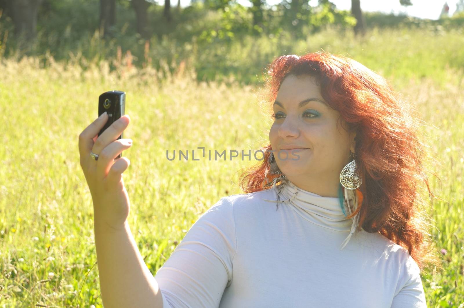 Woman with a mobile phone