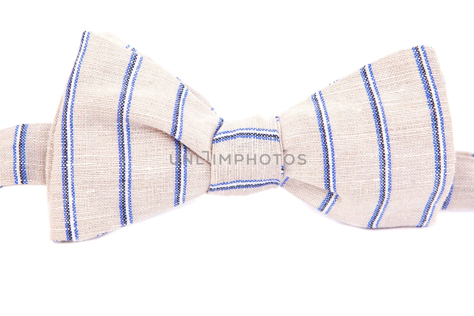 striped bow tie isolated on white background