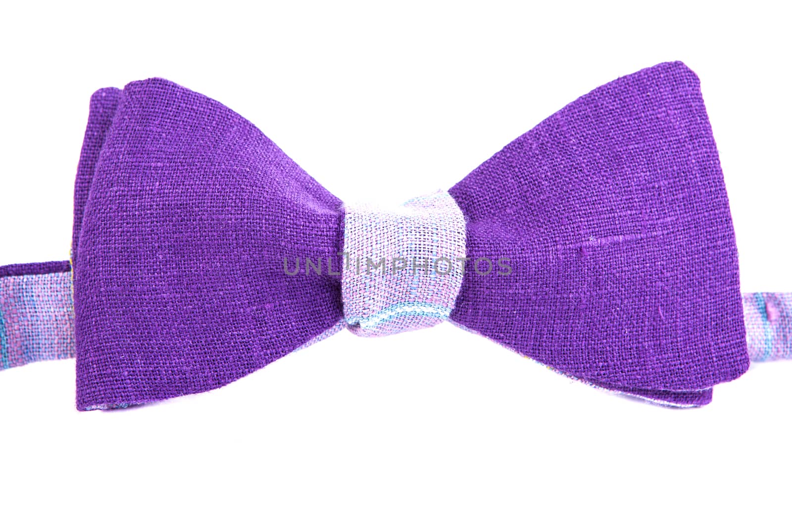 purple bow tie isolated on white background