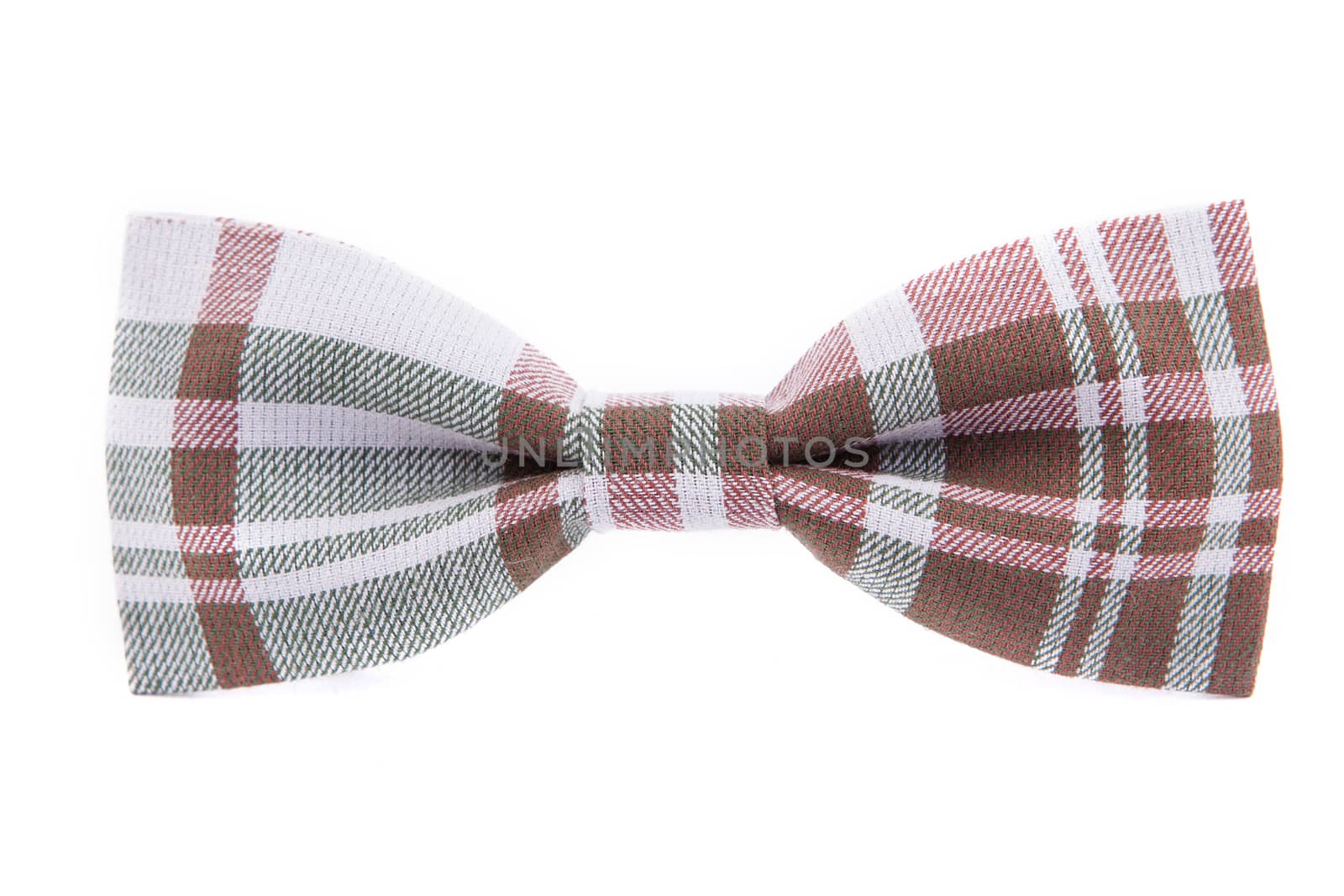 checkered bow tie isolated on white background