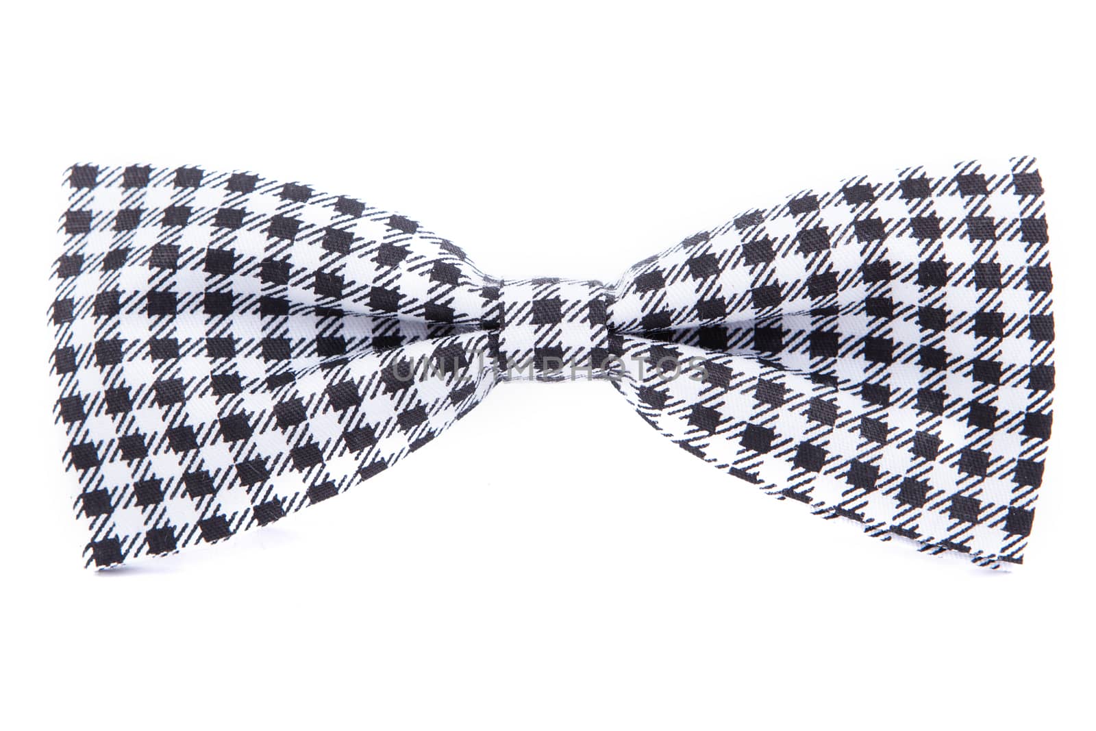 checkered bow tie isolated on white background