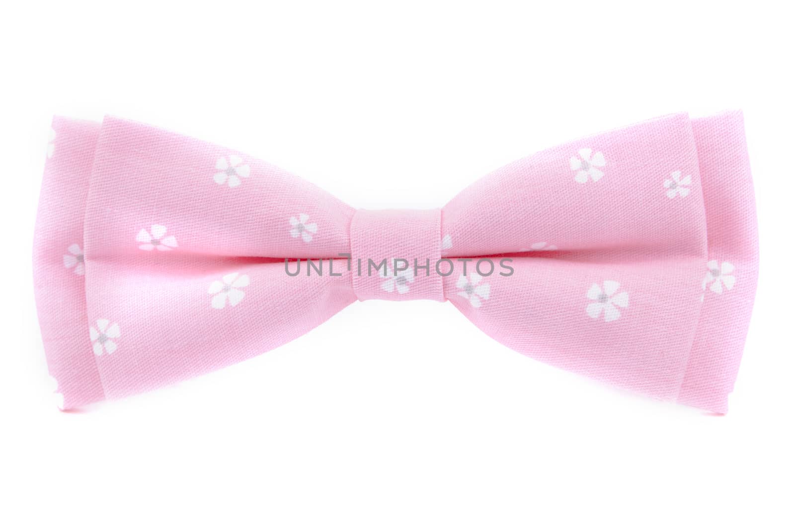 summer flower print bow tie isolated on white background