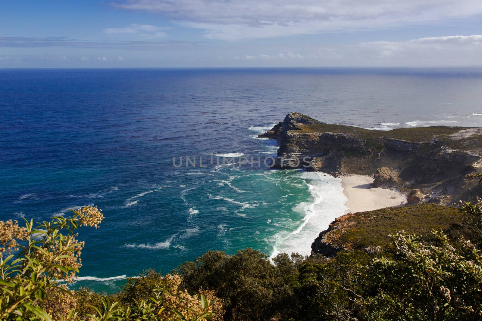 Secluded beach at Cape Point in South Africa