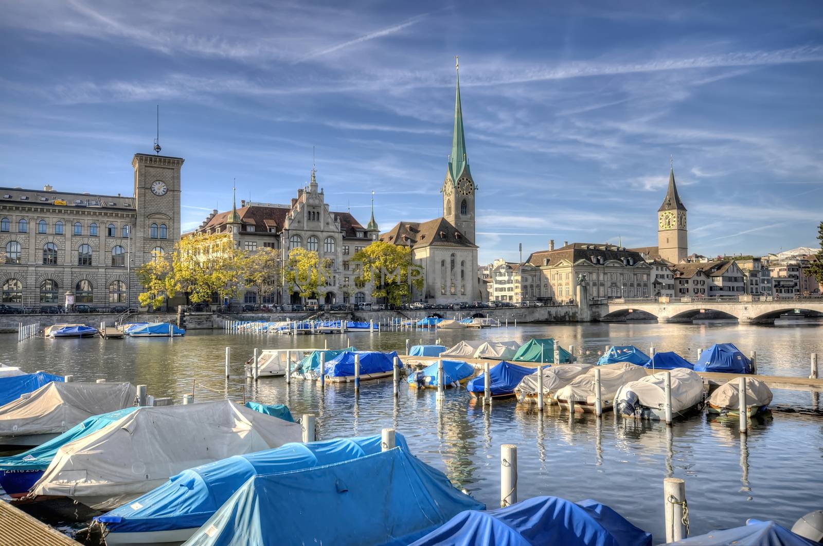 Center of Zurich, Switzerland by anderm