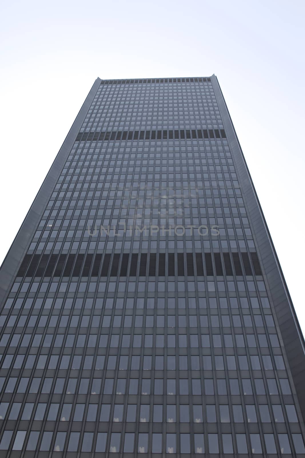 Generic looking tall skyscraper building in downtown Seattle, Washington