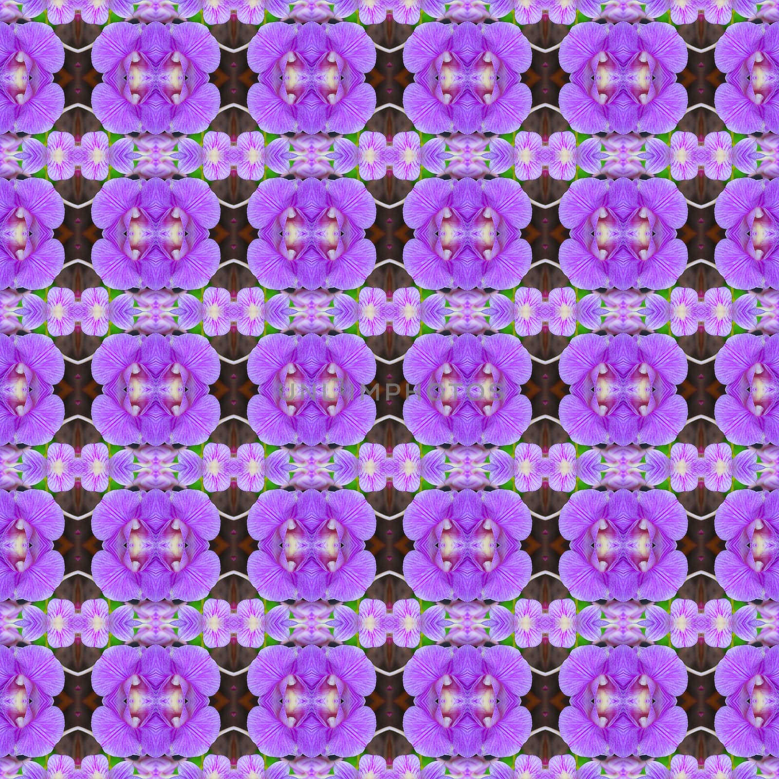 Purple orchids, a bouquet of flowers are in full bloom seamless use as pattern and wallpaper.