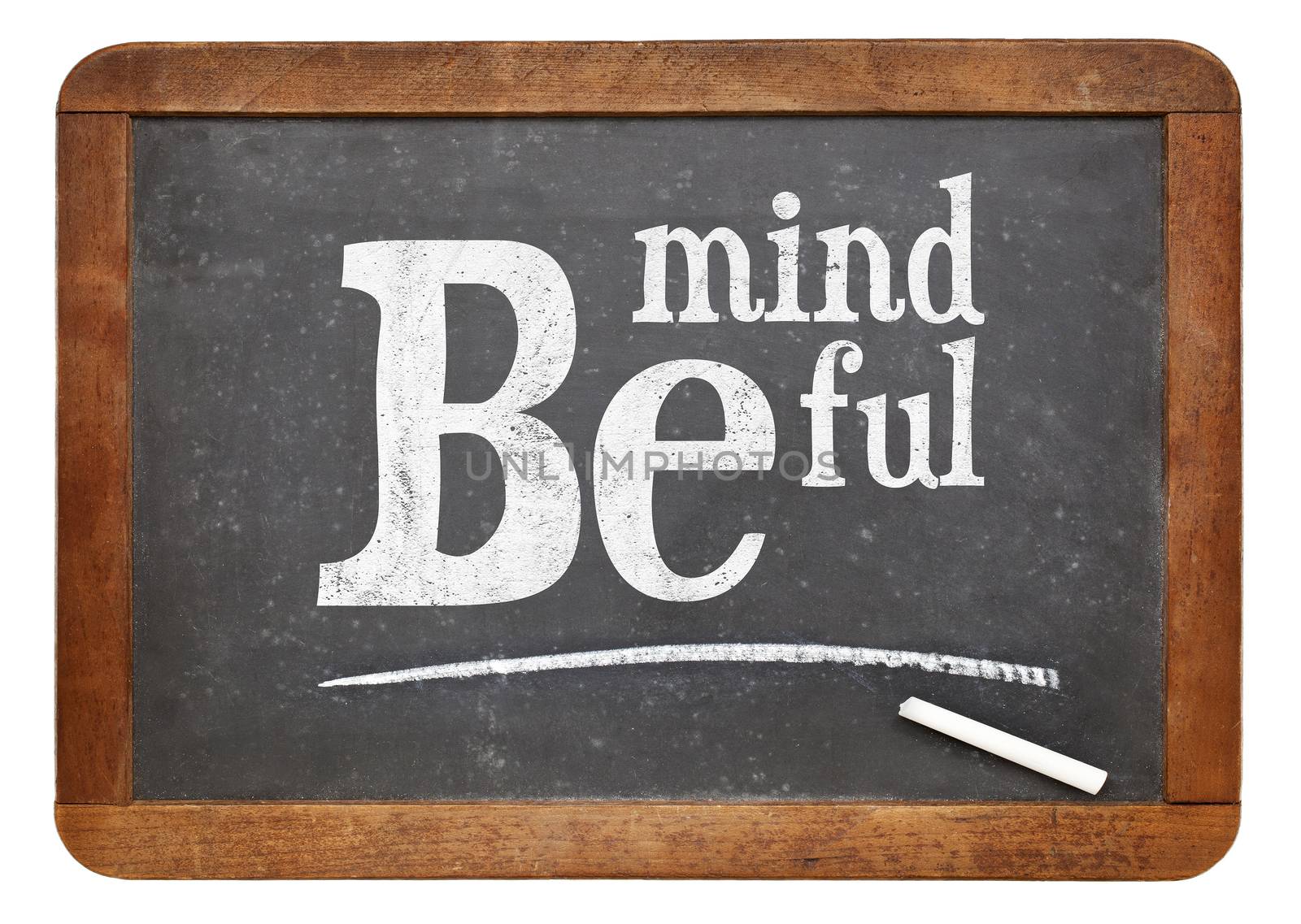 Be mindful blackboard sign by PixelsAway