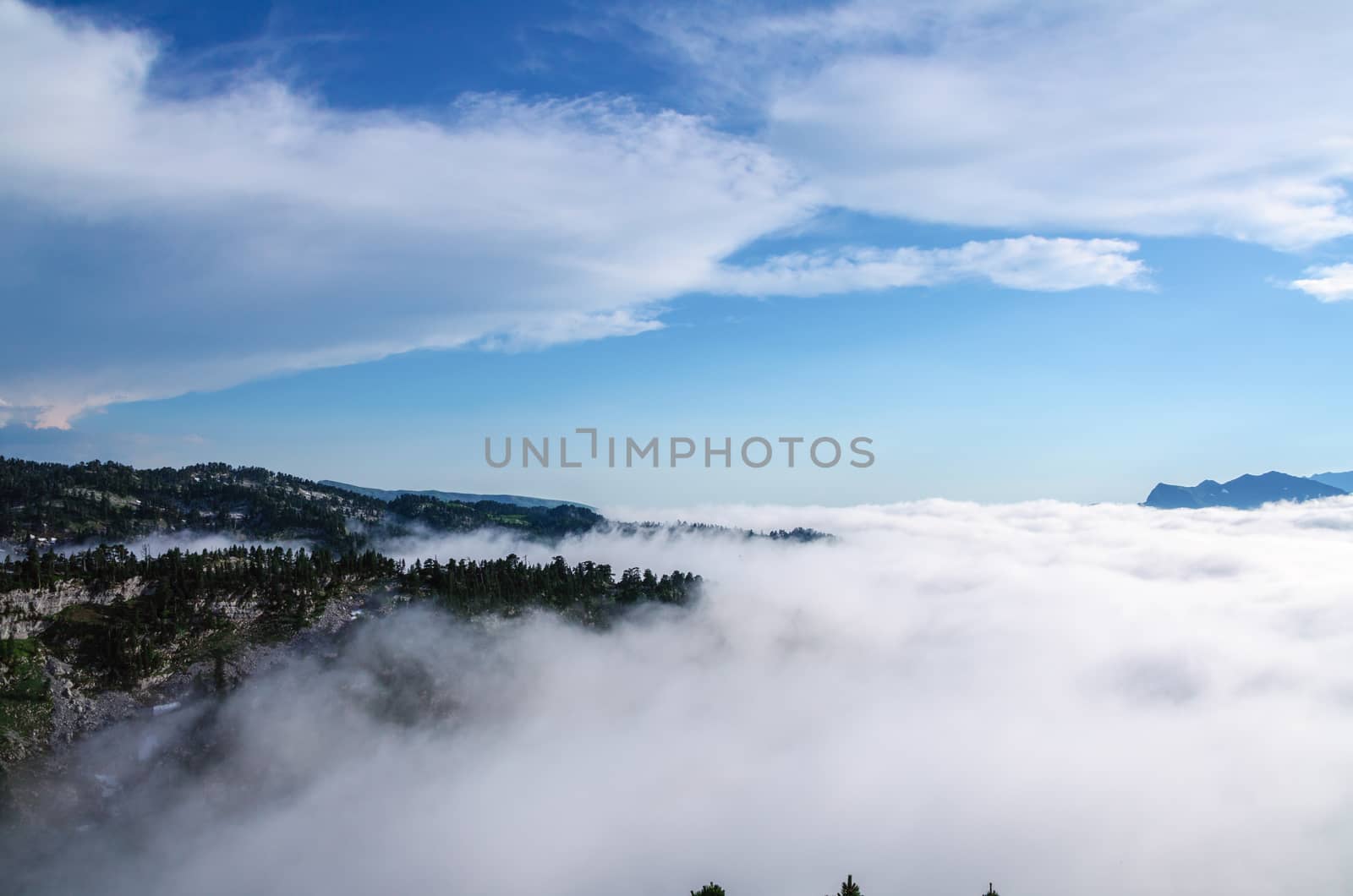 Beautiful landscape view over the mountains in Spain