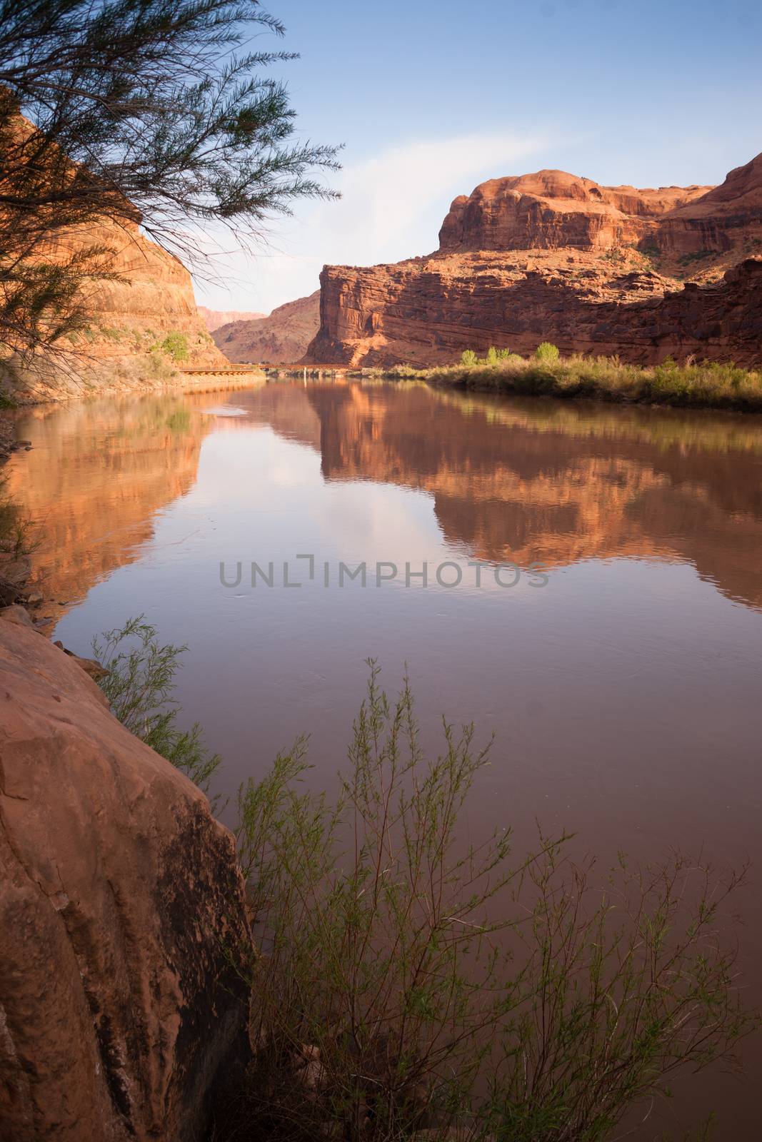 Colorado River Shore HWY 128 Arches National Park Utah by ChrisBoswell