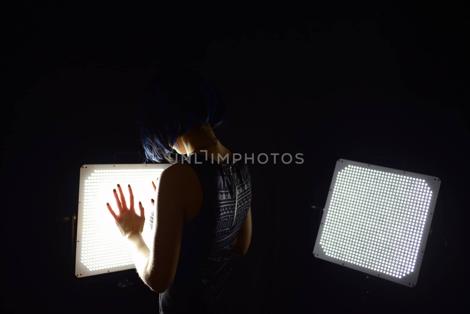 Cyberpunk woman silhouette by dk_photos