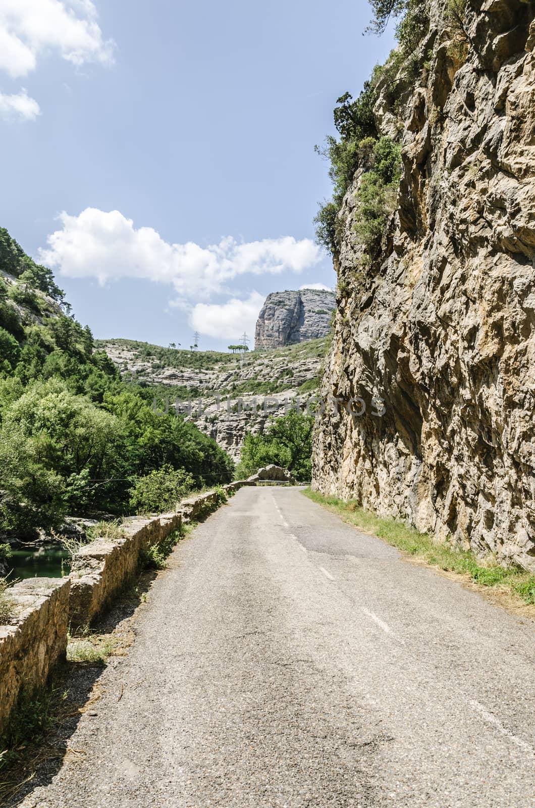 Amazing natural view at the Pyrenees mountains in Spain