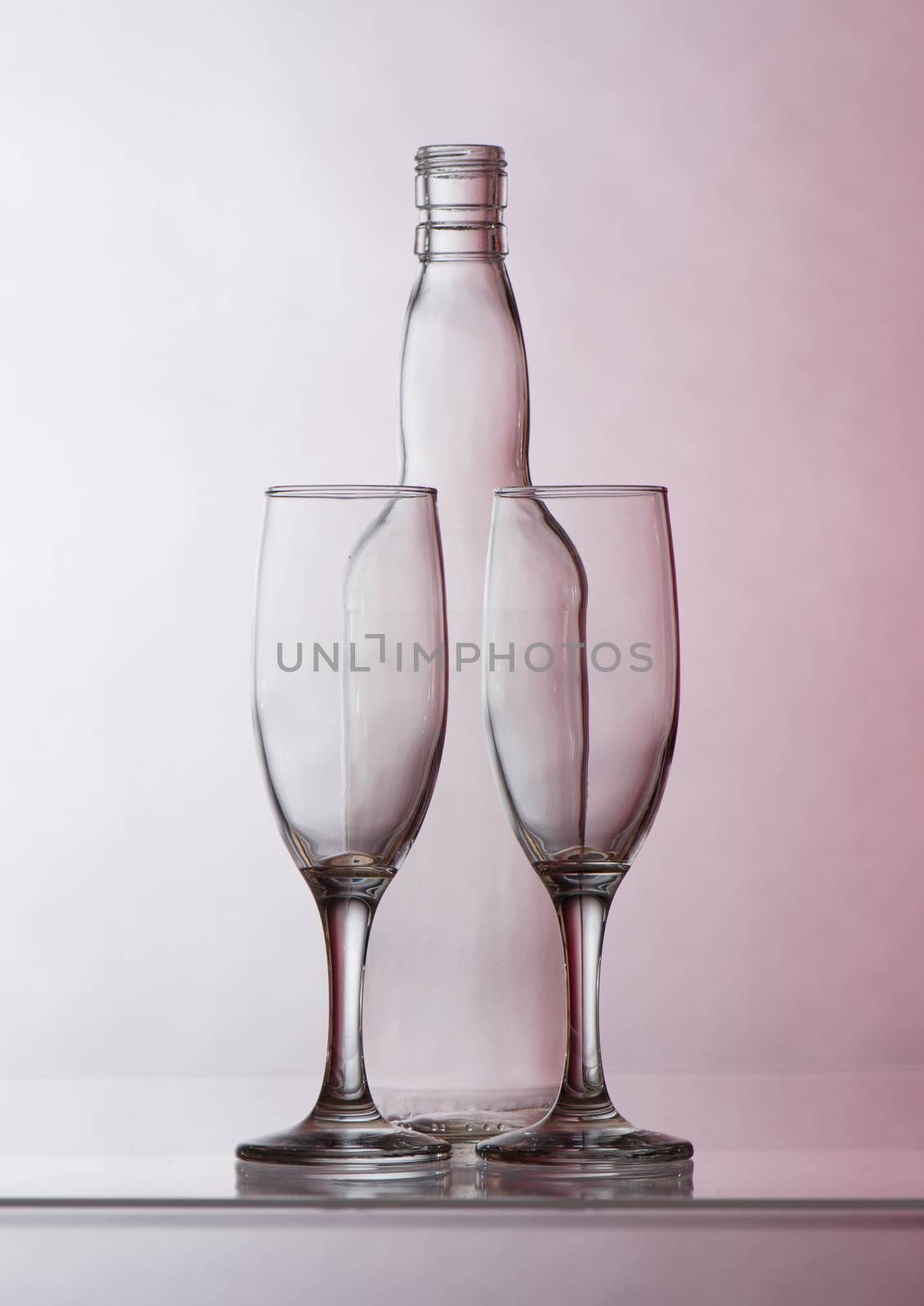 Two empty glasses by fotooxotnik