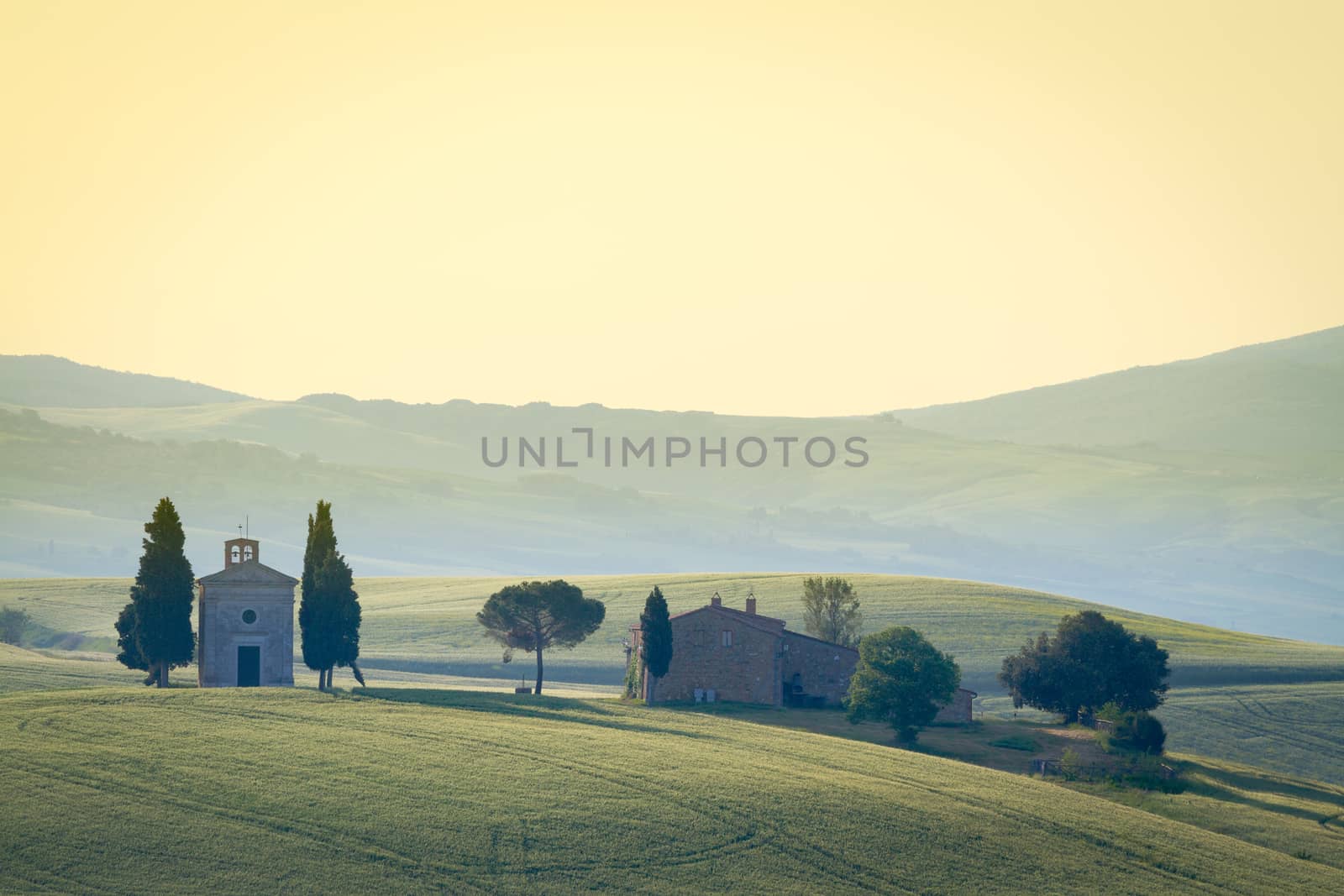 Cappella di Vitaleta, Val d'Orcia, Tuscany, Italy