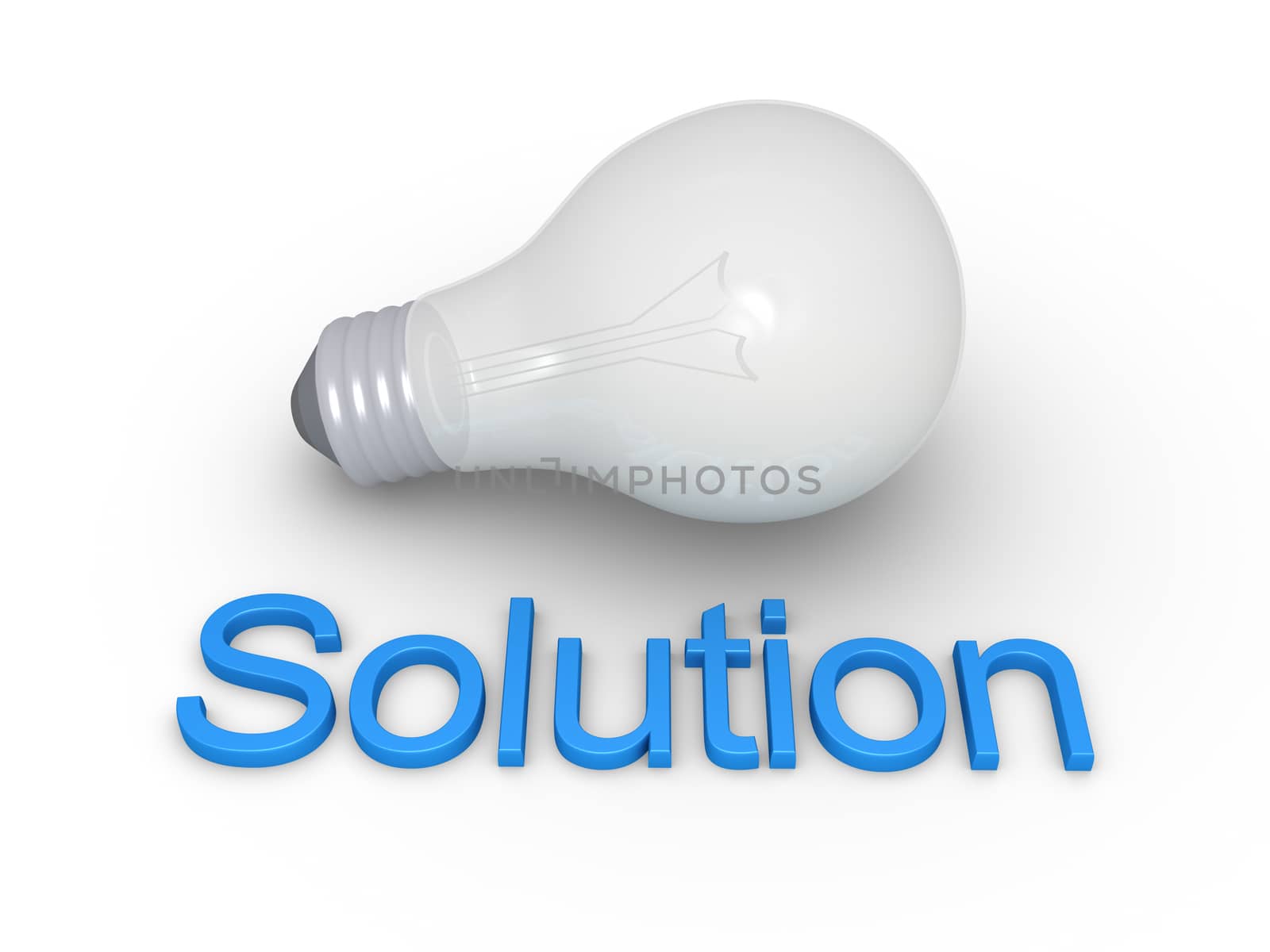 Light bulb and Solution word by 6kor3dos