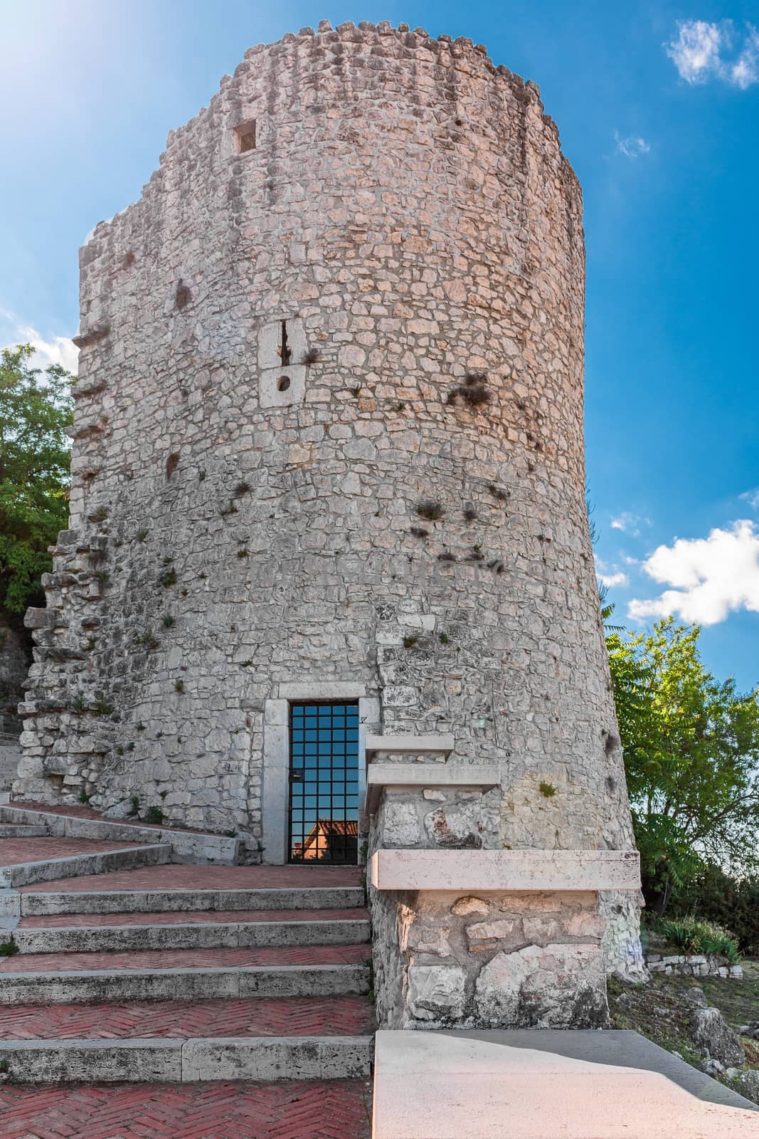 ancient ruins of tower in campobasso
