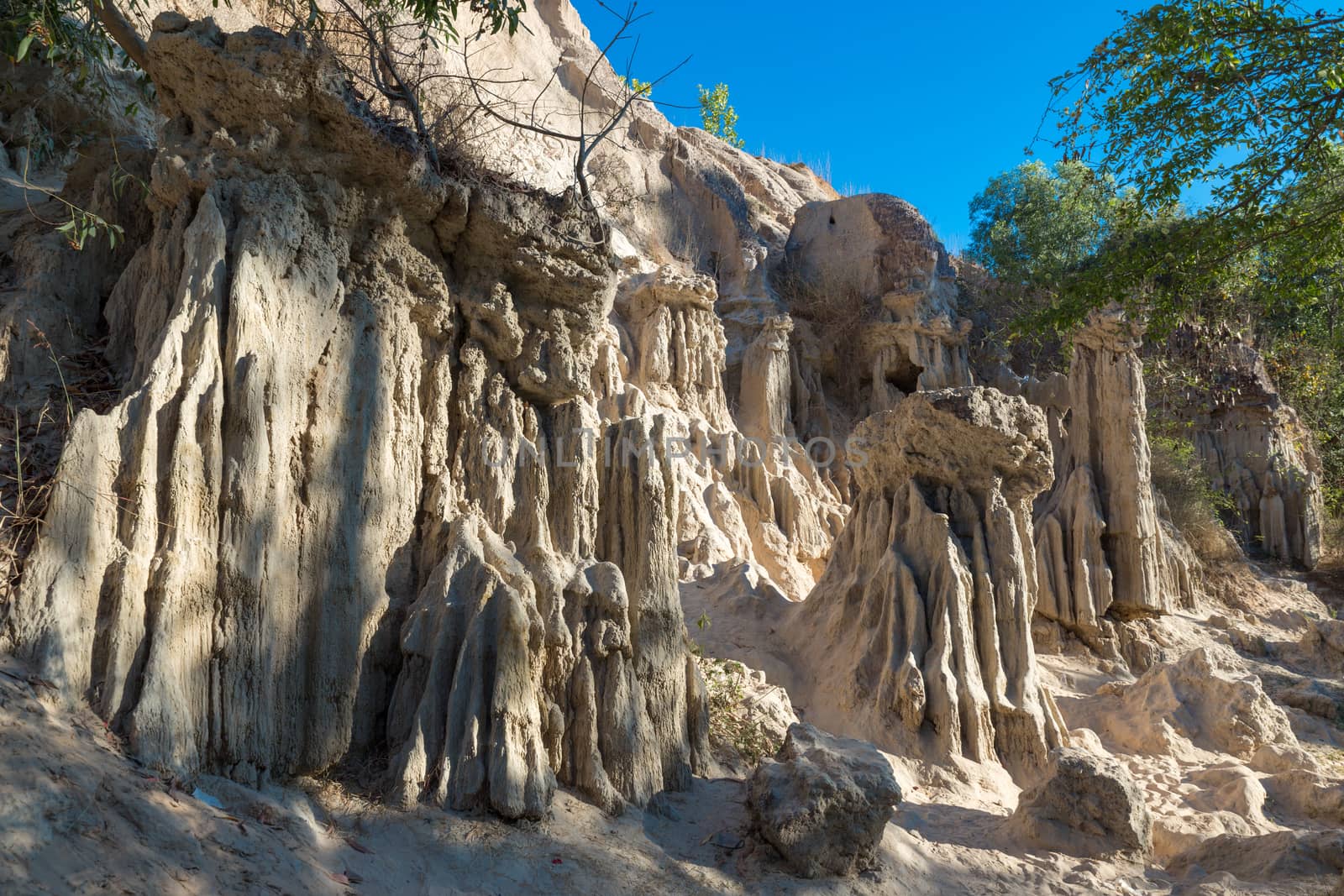 Canyon in Mui Ne with cloudless sky, Vietnam by fisfra