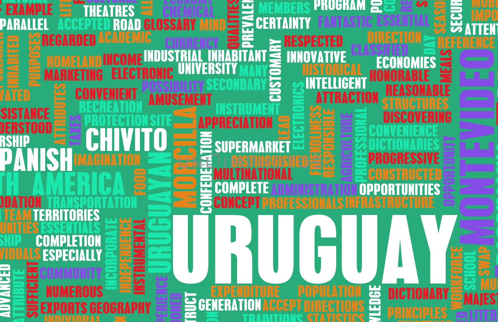 Uruguay as a Country Abstract Art Concept