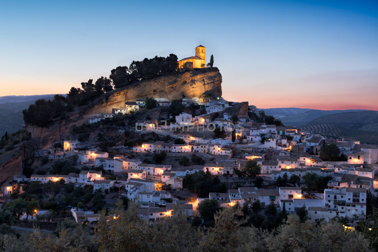 Montefrio at sunset, Andalusia, Spain