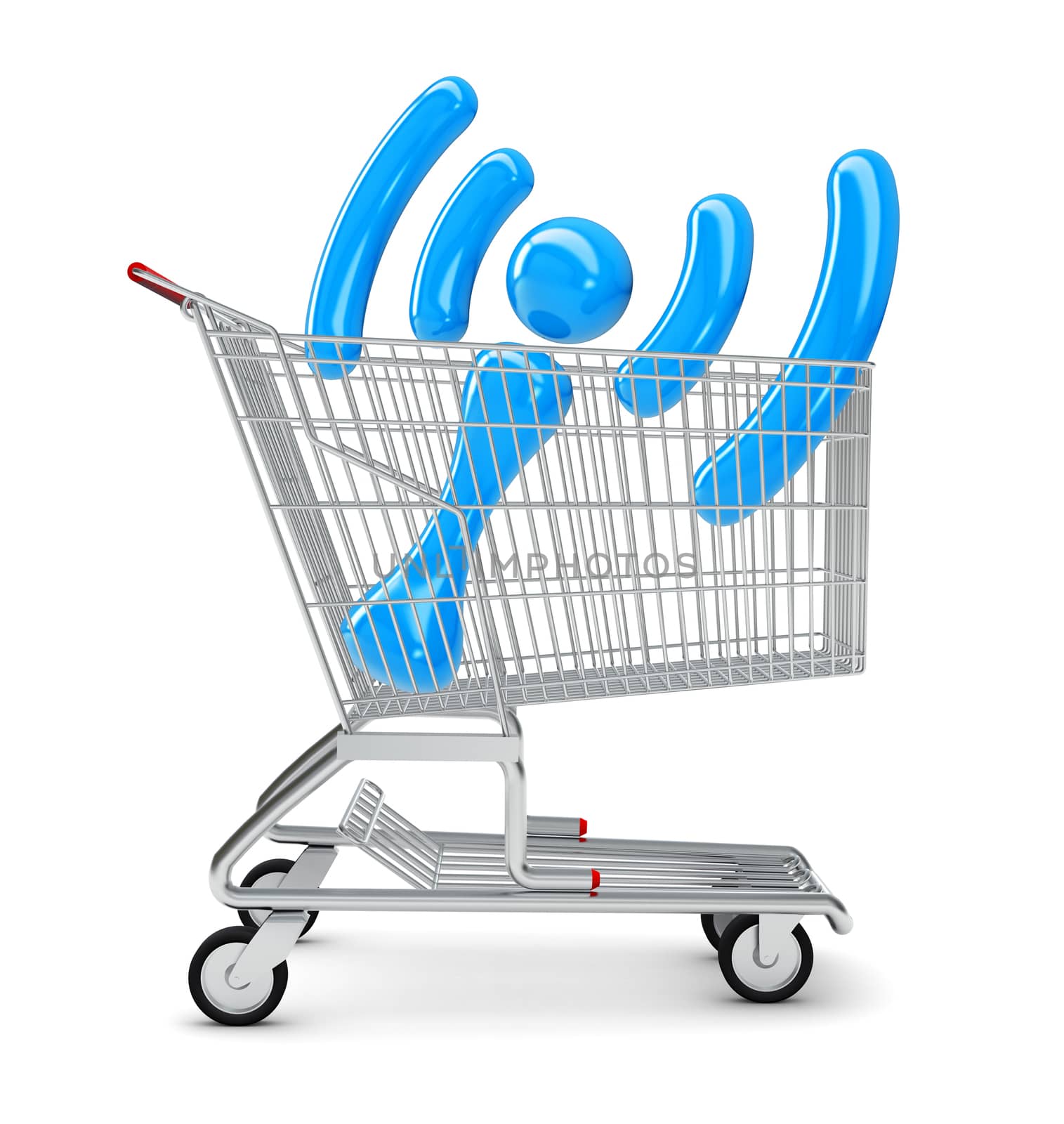 Wi-fi sign in shopping cart by cherezoff