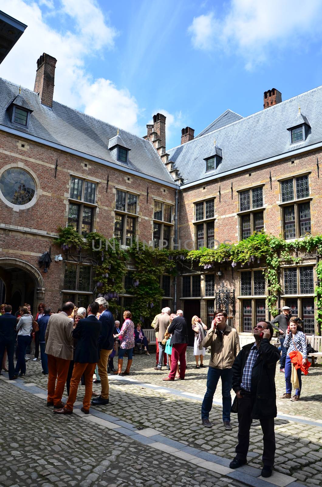 Antwerp, Belgium - May 10, 2015: Tourist visit Rubenshuis (Rubens House) in Antwerp by siraanamwong